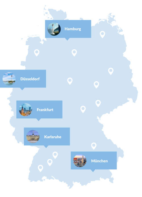 Sana Gesundheit, Sana Praevention, Standorte München, Düsseldorf, Frankfurt, Karlsruhe, Hamburg